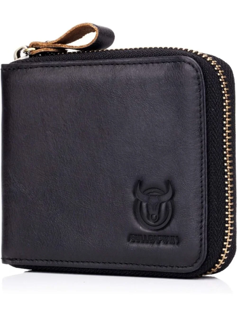 Genuine Leather RFID Blocking Bifold Wallet - Secure Zip Around, Multi Credit